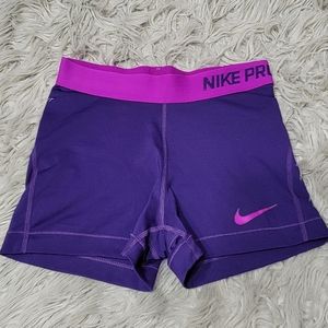 Nike Women's Purple and Pink Shorts